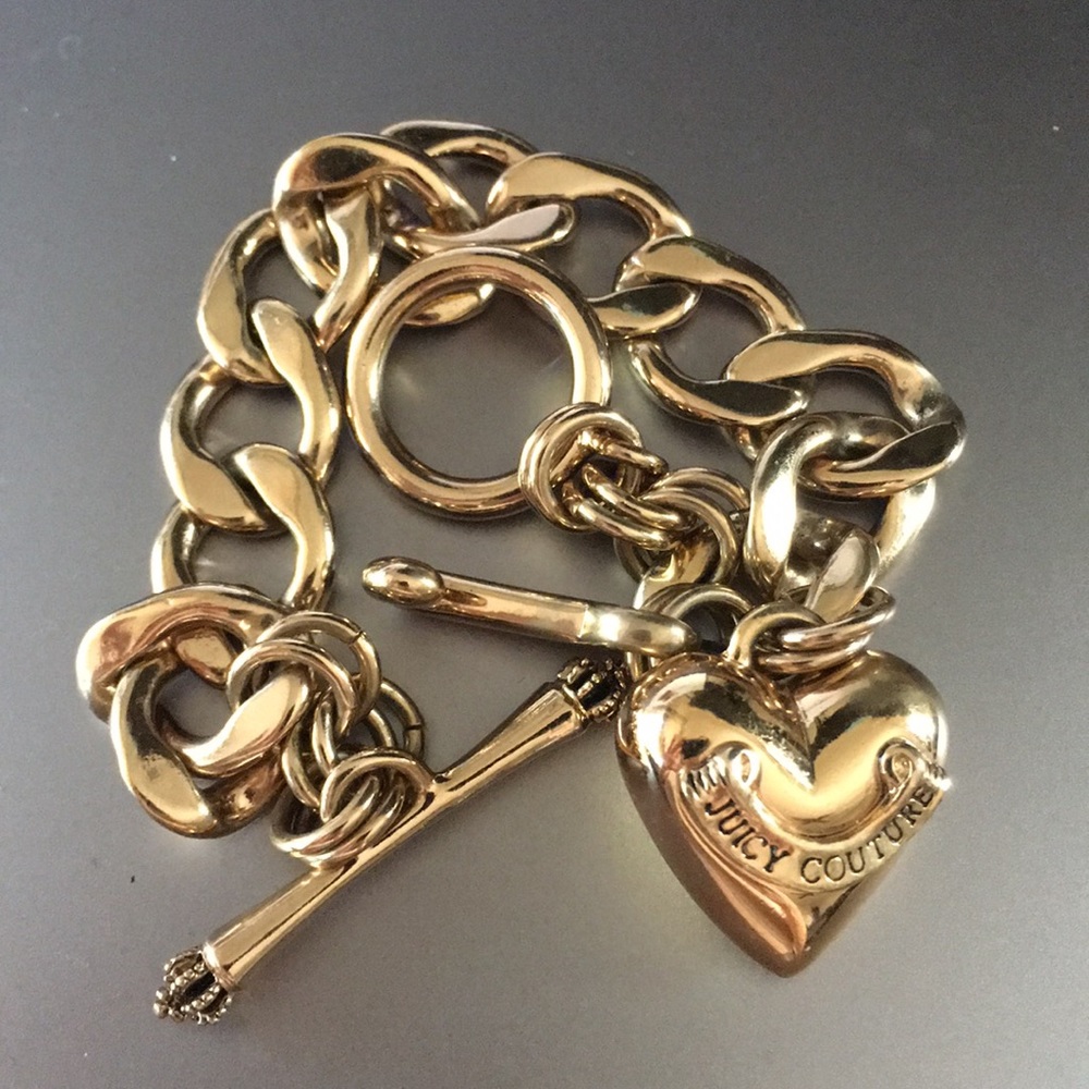 Juicy gold chain charm bracelet
